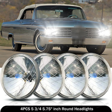 5.75 5-34 Inch Round Headlights Hi-lo Housing For Ford 500 1962-74 Galaxie