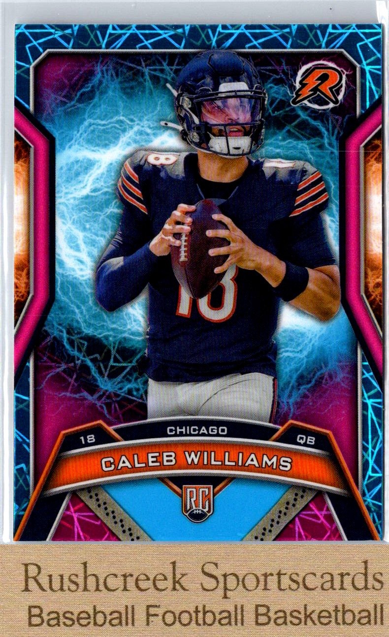 2024 Topps Resurgence #117 Caleb Williams RC Rookie Sky Blue & Pink Shock