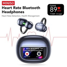 MINISO MS212 Wireless Bluetooth 6.0 Heart Rate Monitor Earbuds with LED Screen