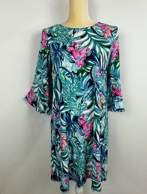 Lilly Pulitzer Ophelia Maldives Hype It Up Swing Dress Sz M Tropical Vacation