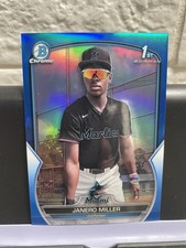2023 Bowman Chrome 1st Bowman Janero Miller  BCP-184 Blue /150 Miami Marlins