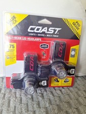 Pair Of Coast Multibeam LED Headlamps with Hardhat Compatibility Brand New