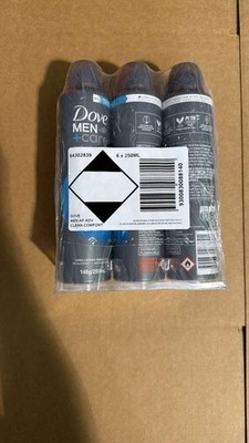 Dove Men+Care Clean Comfort Spray Deodorant 72-Hour Protection - 250ml 6PACK