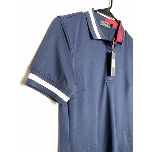 NUOVO G/Fore abito polo colletto a contrasto S crepuscolare tecnico piqué donna golf taglia XS - Foto 5 di 9