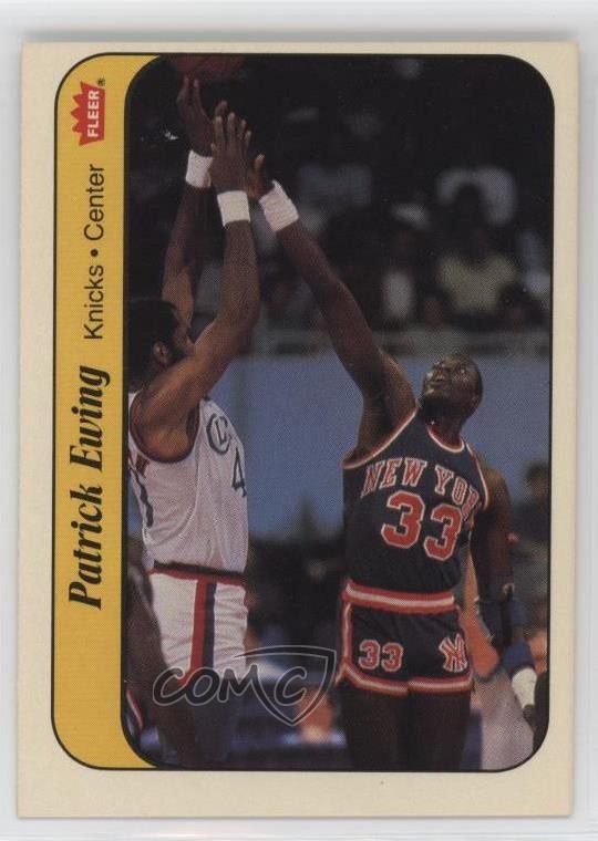 1986-87 Fleer Stickers Patrick Ewing #6 HOF 0e1b