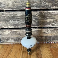 Vintage Falstaff Beer Tap Handle Porcelain & Wood St Louis, Missouri, 1960s