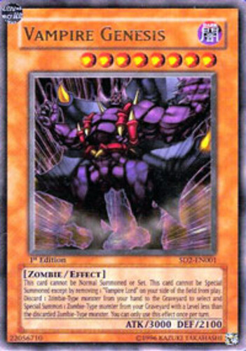 1x Vampire Genesis - SD2-EN001 - Ultra Rare - 1st Edition DMG YuGiOh