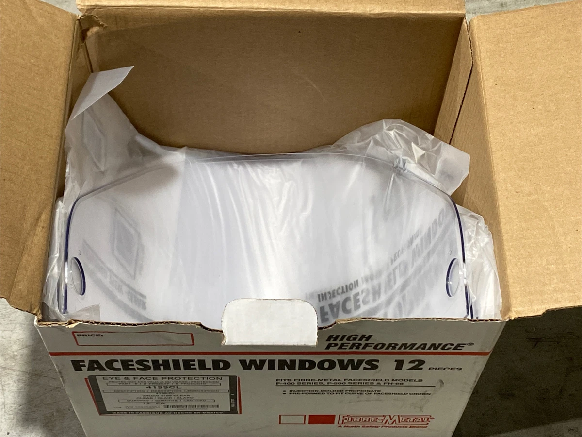 Honeywell Fibre-Metal Faceshield Window Extended View 4199-Clear  