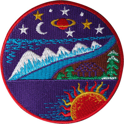 Mond Sonne Stern Planet Aufnäher Aufbügeln Aufnähen Besticktes Abzeichen Stickapplikation