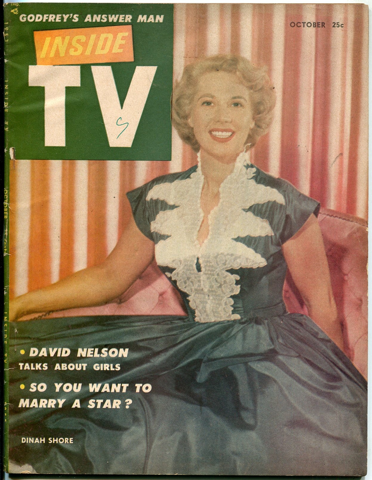 Inside TV Magazine October 1953 Dinah Shore James Daly Joel Grey eBay