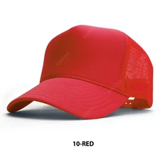 Trucker Hat Foam Mesh Baseball Cap Adjustable Snapback Army Solid Plain Men 3