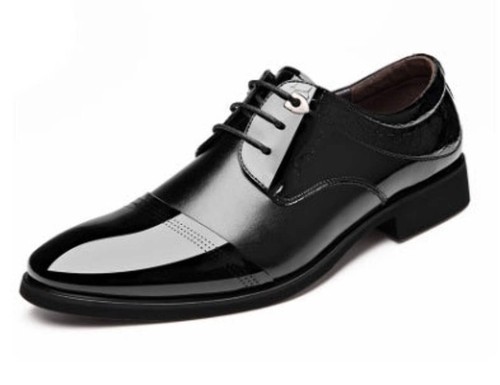 Men's Business Dress Shoes Fashion Lace Up Shoes Pointed Toe Low Heel Plain Desi