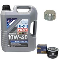 MotoröL Set 10W-40 5 Liter + ÖLfilter + Schraube FüR Fiat Tipo Lancia Delta 1.6
