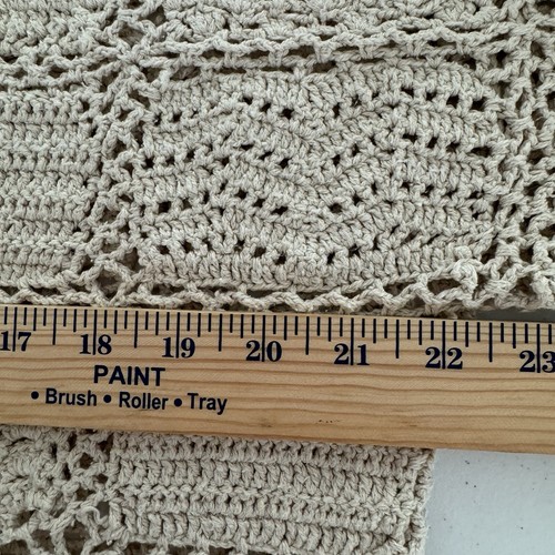 Express Tricot Womens Sweater Size L Handknit Silk Blend Open Knit Crochet Boho - Picture 9 of 9