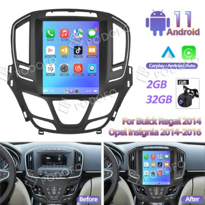 PODOFO For 2014-2016 Insignia Vauxhall 9.7" Android 11 Car Stereo Radio GPS NAV CarPlay