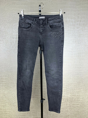BETTY & CO Grey Damen Gr. 34 Stretch Jeans Hose Denim trousers Anthrazit 312