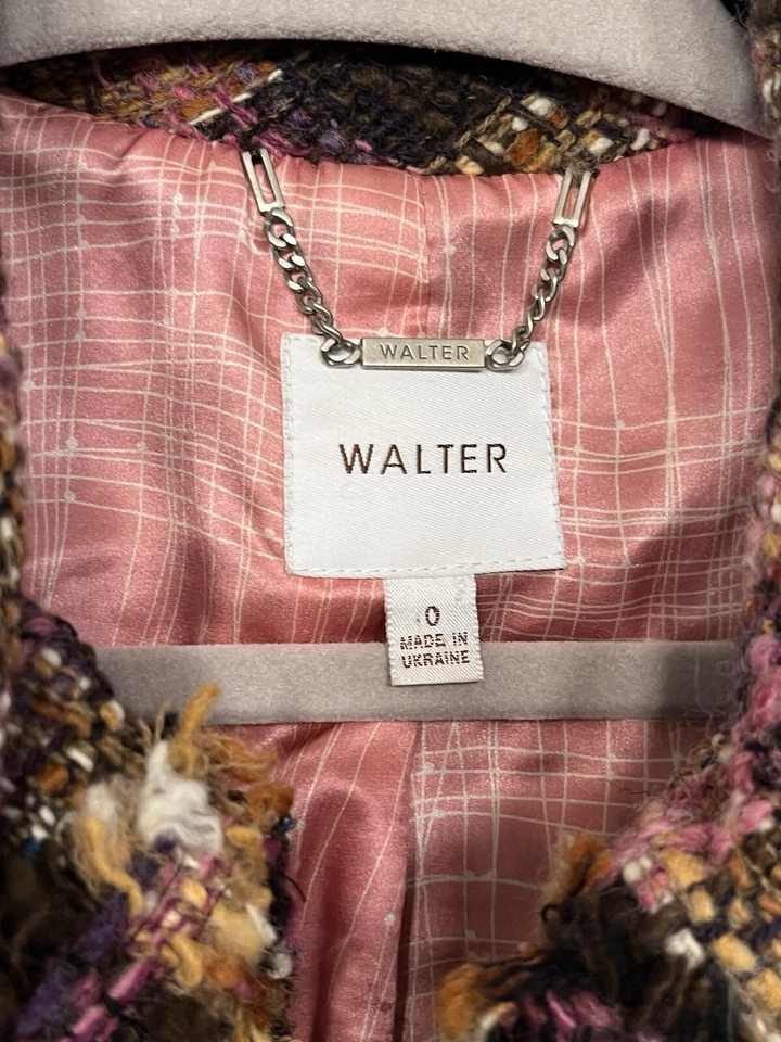 VTG Walter Tweed Blazer Pink Size 0 - Image 2 of 2