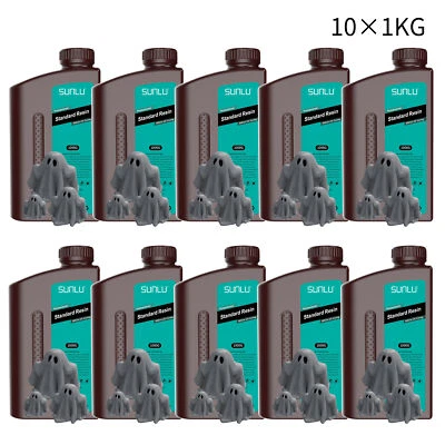 SUNLU 10 × 1 KG 405 nm Curado UV Resina Fotopolímero Estándar para Impresión SLA LCD 3D