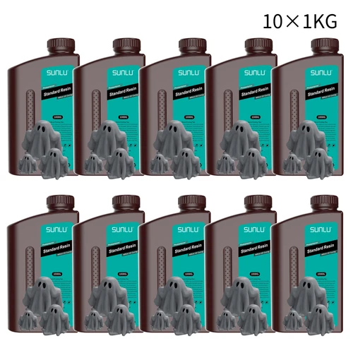 SUNLU 10 × 1KG 405 nm UV-härtendes Standard-Fotopolymerharz für SLA-LCD-3D-Druck