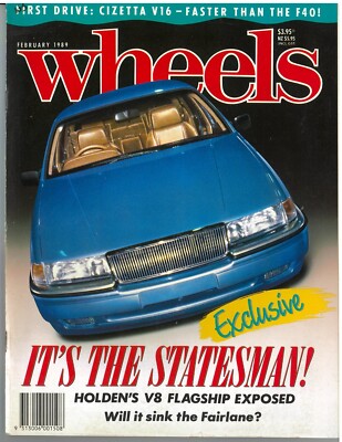 WHEELS car Magazine February 1989 Chrysler Cizetta Nissan Skyline Lada Samara