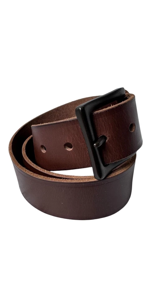 Винтажный мужской ремень TIMBERLAND коричневый натуральная кожа размер 34 - Изображение 2 из 4