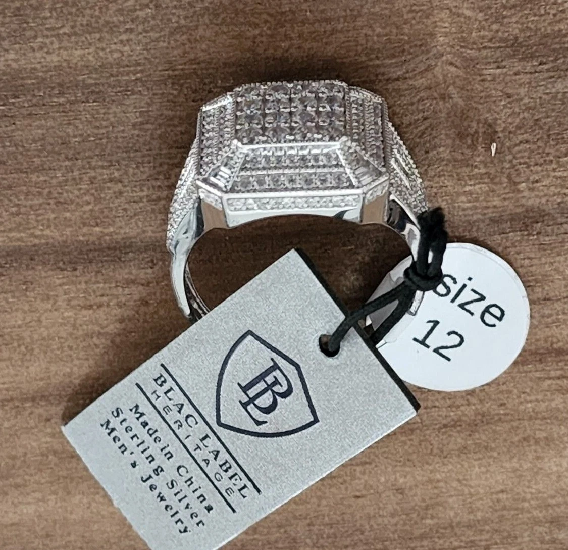 Blac Label Heritage Men s 925 Silver Ring New with Tag Size 12