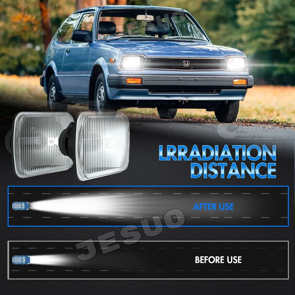 7X6" LED Headlight Hi/Lo Sealed DRL Turn Signal Lamp for Mercury Lynx 1981-1985 Foto 4 de 4