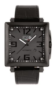 3H-Women-039-s-CA01-Cube-Black-PVD-Automatic-Interchang-eable-Band-Watch