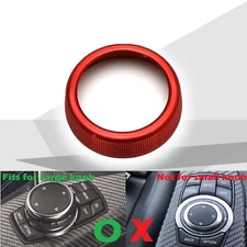 Red I-Drive Navi Multimedia Knob Ring Cover Fits 14-18 F15 F16 X5 X6 X5M
