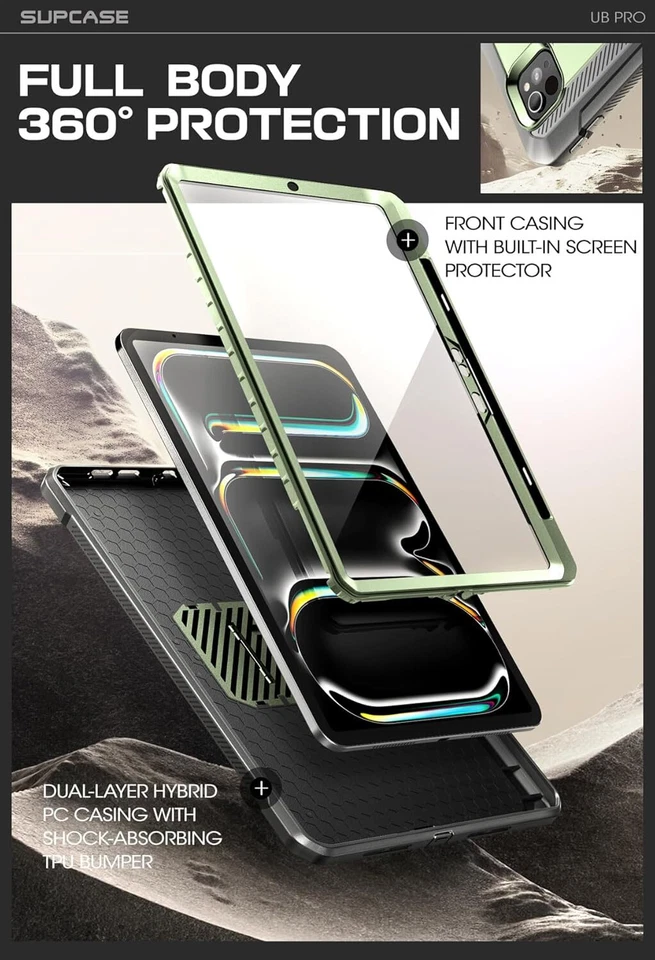SUPCASE For Apple iPad Pro 11inch M4 2024 Multi-Layered Protection Case Cover US - Image 3 of 4