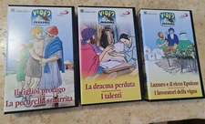 Vhs Video Parabole Edizioni San Paolo cartoni Animati lotto 3 tape