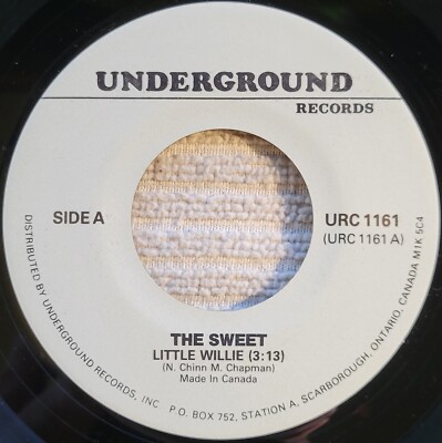 The Sweet / The Choir ''Little Willy/It's Cold Outside'' VG+ reissue great two-fer