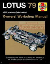 LOTUS 79 BOOK HAYNES MANUAL F1 RACING CAR FORMULA ONE HISTORIC TEAM CHAPMAN RACE