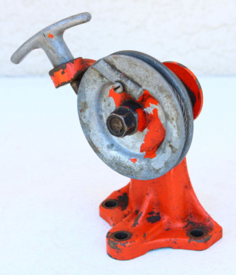 #ad #ad Vintage Tractor Mower Machine Engine Start Puller Pull cable Crank OLD part YA $42.95