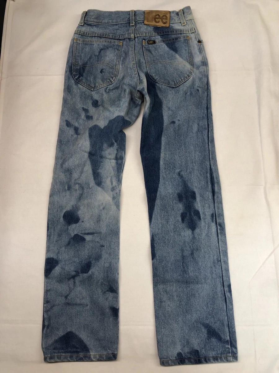 Vintage Unique Lee Riders Straight Leg Denim Jeans 70s 80s Sz 26X30 Made In USA