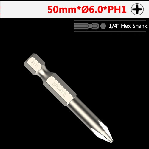 PH00 PH0 PH1 PH2 Phillips Screwdriver Bit Set 1/4" Hex Shank 50/75/100/150/200mm - Picture 25 of 65
