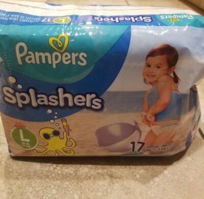 Pampers Splashers Swim Diapers Size L 17 swim pants  Count