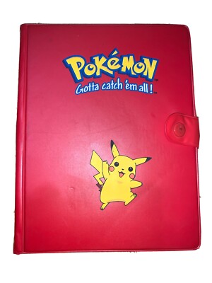 Vintage Red Pikachu Pokemon Card Holder Sleeve Book | eBay