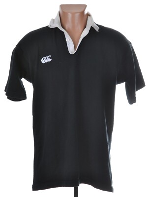 Maillot De Rugby Nouvelle-Zélande Années 1990 - Tout Noir, Marque Canterbury, Taille L, Occasion