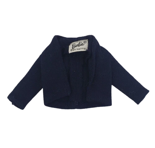 VINTAGE 1960's MATTEL BARBIE NAVY BLUE COMMUTER SET JACKET TOP 916 FASHION PAK