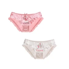 Womens Bowknot Panties Ruffle Briefs Underwear Knickers Strawberry Lolita Bikini