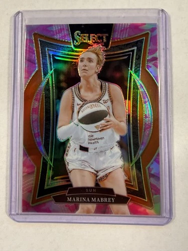 2025 Panini Select WNBA #71 Marina Mabrey Pink Camo Prizm /175 Concourse