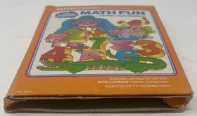 Math Fun (Intellivision 1979) Complete In Box CIB  Game W Manual Overlays Tested