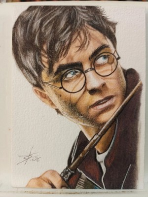HARRY POTTER, STAR WARS ORIGINAL ZEICHNUNG GEMÄLDE SKIZZE KARTE ACEO 1/1 2026