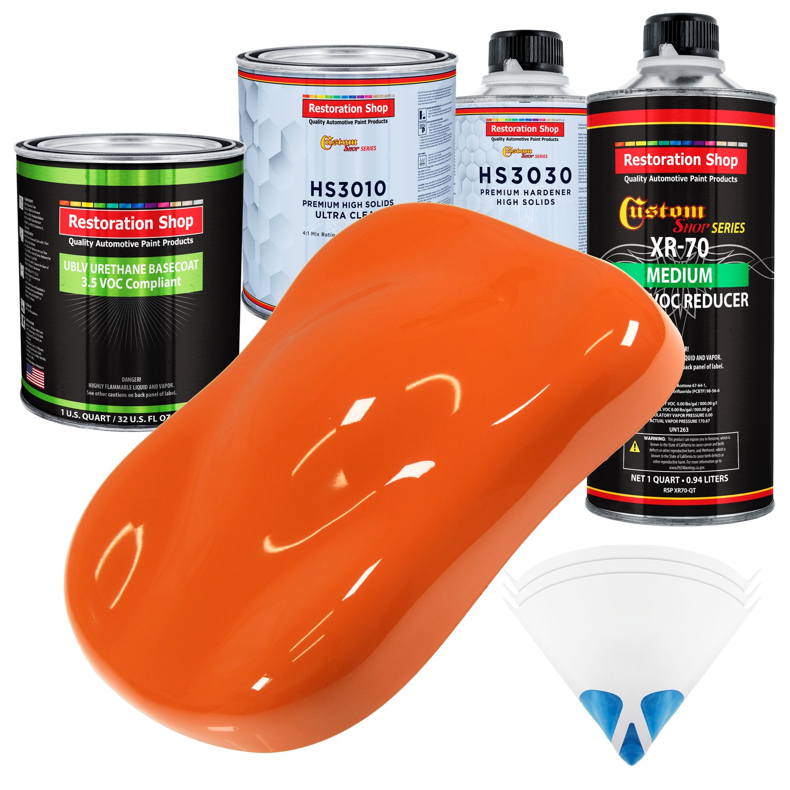 Sunset Orange Premium Low VOC Urethane Basecoat Auto Paint Kit  
