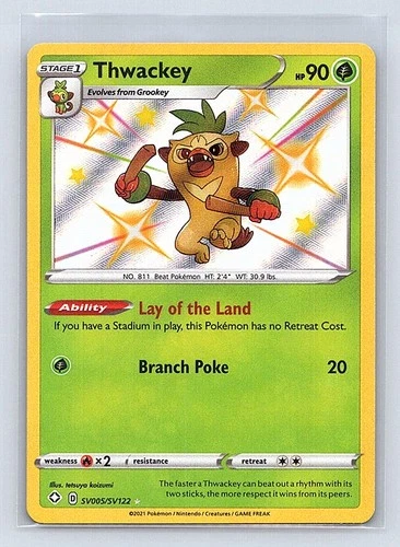Thwackey Holo SV005/SV122 Shining Fates: Shiny Vault Shiny Holo Rare NM
