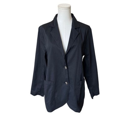 Pact Womens Organic Cotton Twill Blazer Jacket M NWT Chore Minimalist Office