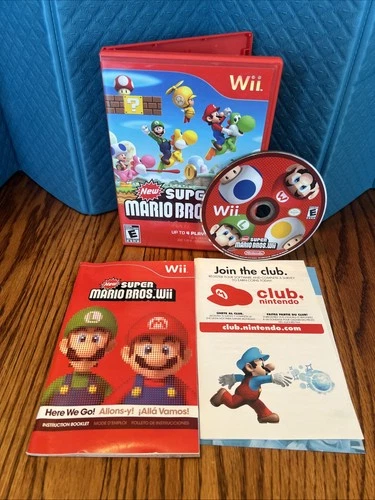 New Super Mario Bros. Wii - (Nintendo Wii, 2009) - CIB Tested