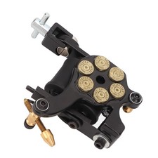 Black Coil Tattoo Machine Salon Electroplating Zinc Alloy Frame 10 Wraps