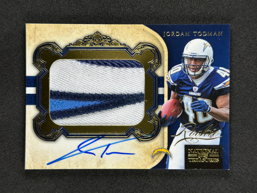 Jordan Todman [Rookie Signature Materials Gold] #324 2011 Playoff National Treasures card